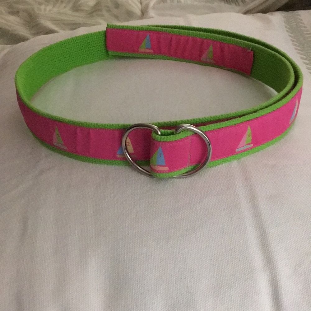 Pink and green with sailboats belt